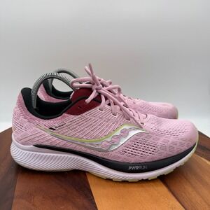 Saucony Ride 14 Shoes Womens 10.5 Running Pink Purple Athletics Gym Sneakers